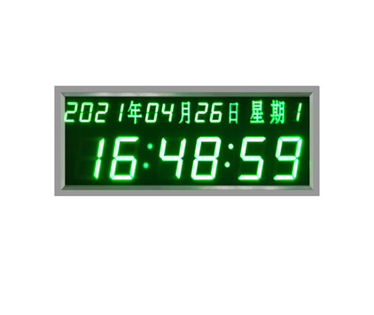绿色显示数字日历时钟